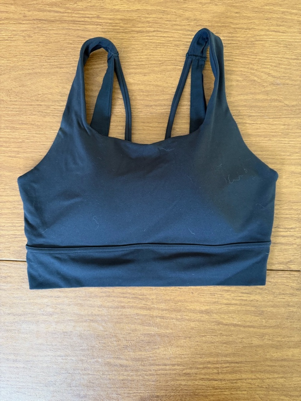 Nike Black Seamless Double-Strap Sports Bra
